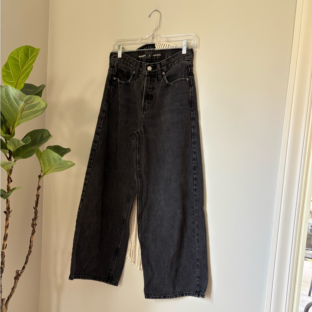 Extra high-rise wide leg petite jeans